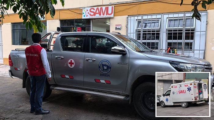 Ambulancia del SAMU inoperativa más de 3 meses por burocracia de la Diresa y proveedores irresponsables